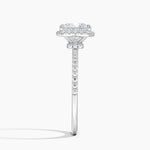 Waverly Hidden Halo Diamond Ring Platinum Princess Engagement Ring