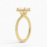 Waverly Hidden Halo Diamond Ring Yellow Gold 18k Princess Engagement Ring