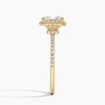 Waverly Hidden Halo Diamond Ring Yellow Gold 18k Princess Engagement Ring