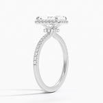 Waverly Hidden Halo Diamond Ring Platinum Radiant Engagement Ring