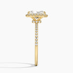Waverly Hidden Halo Diamond Ring Yellow Gold 18k Radiant Engagement Ring