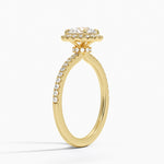 Waverly Hidden Halo Diamond Ring Yellow Gold 18k Round Engagement Ring