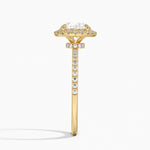 Waverly Hidden Halo Diamond Ring Yellow Gold 18k Round Engagement Ring