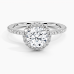 Waverly Hidden Halo Diamond Ring Platinum Round Engagement Ring