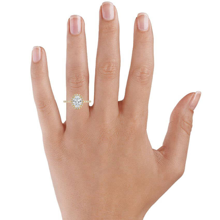 Waverly Hidden Halo Diamond Ring Yellow Gold 18k Engagement Ring