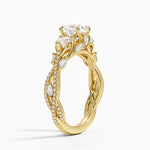 Luxe Secret Garden Three Stone Diamond Ring (1 ct. tw.) Yellow Gold 18k Cushion Engagement Ring