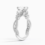 Luxe Secret Garden Three Stone Diamond Ring (1 ct. tw.) Platinum Emerald Engagement Ring