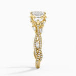 Luxe Secret Garden Three Stone Diamond Ring (1 ct. tw.) Yellow Gold 18k Emerald Engagement Ring