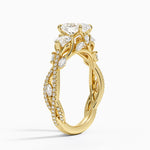 Luxe Secret Garden Three Stone Diamond Ring (1 ct. tw.) Yellow Gold 18k Oval Engagement Ring