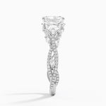 Luxe Secret Garden Three Stone Diamond Ring (1 ct. tw.) Platinum Radiant Engagement Ring
