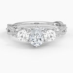 Luxe Secret Garden Three Stone Diamond Ring (1 ct. tw.) Platinum Pear Engagement Ring