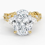 Luxe Secret Garden Three Stone Diamond Ring (1 ct. tw.) Yellow Gold 18k Oval Engagement Ring