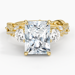 Luxe Secret Garden Three Stone Diamond Ring (1 ct. tw.) Yellow Gold 18k Radiant Engagement Ring