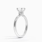 Secret Halo 2mm Diamond Ring Platinum Cushion Engagement Ring