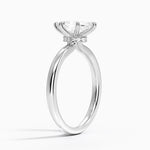 Secret Halo 2mm Diamond Ring Platinum Marquise Engagement Ring