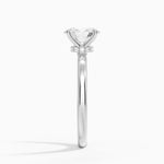 Secret Halo 2mm Diamond Ring Platinum Oval Engagement Ring