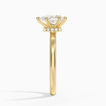 Secret Halo 2mm Diamond Ring Yellow Gold 18k Pear Engagement Ring