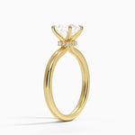 Secret Halo 2mm Diamond Ring Yellow Gold 18k Princess Engagement Ring