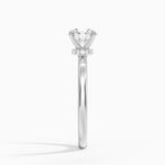Secret Halo 2mm Diamond Ring Platinum Round Engagement Ring