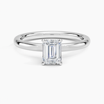Secret Halo 2mm Diamond Ring Platinum Emerald Engagement Ring