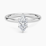 Secret Halo 2mm Diamond Ring Platinum Marquise Engagement Ring