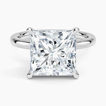 Secret Halo 2mm Diamond Ring Platinum Princess Engagement Ring