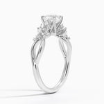 Summer Blossom Diamond Ring (1/4 ct. tw.) Platinum Cushion Engagement Ring