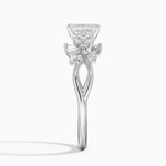 Summer Blossom Diamond Ring (1/4 ct. tw.) Platinum Emerald Engagement Ring