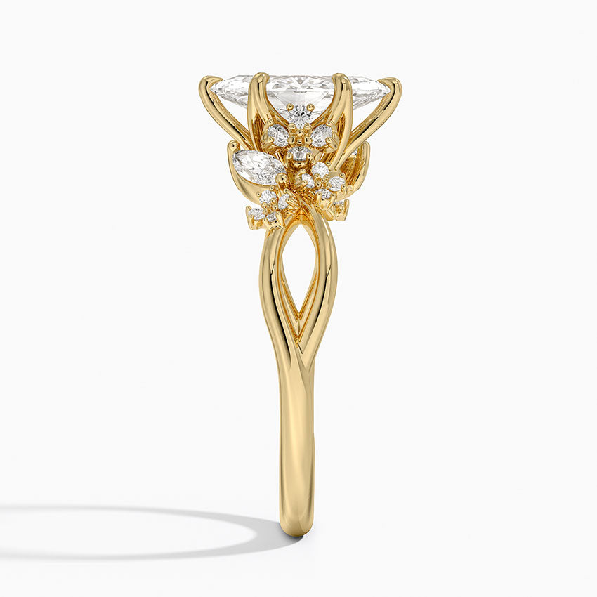 Summer Blossom Diamond Ring (1/4 ct. tw.) Yellow Gold 18k Marquise Engagement Ring