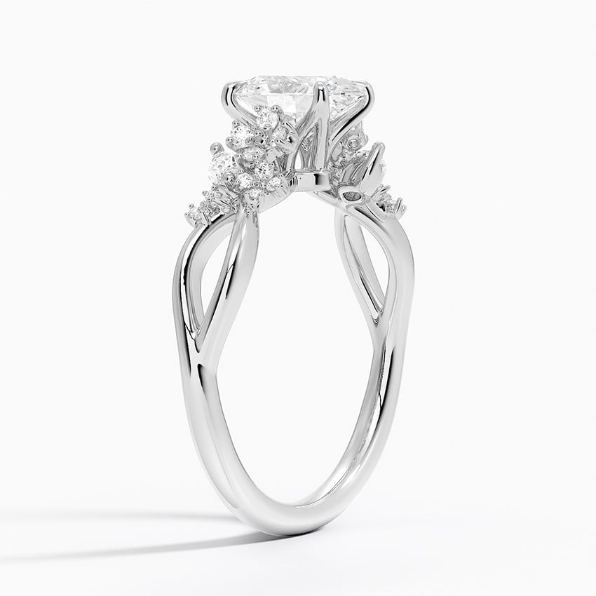 Summer Blossom Diamond Ring (1/4 ct. tw.) Platinum Oval Engagement Ring