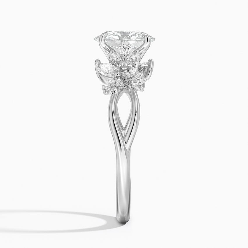 Summer Blossom Diamond Ring (1/4 ct. tw.) Platinum Oval Engagement Ring