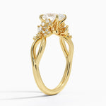 Summer Blossom Diamond Ring (1/4 ct. tw.) Yellow Gold 18k Oval Engagement Ring