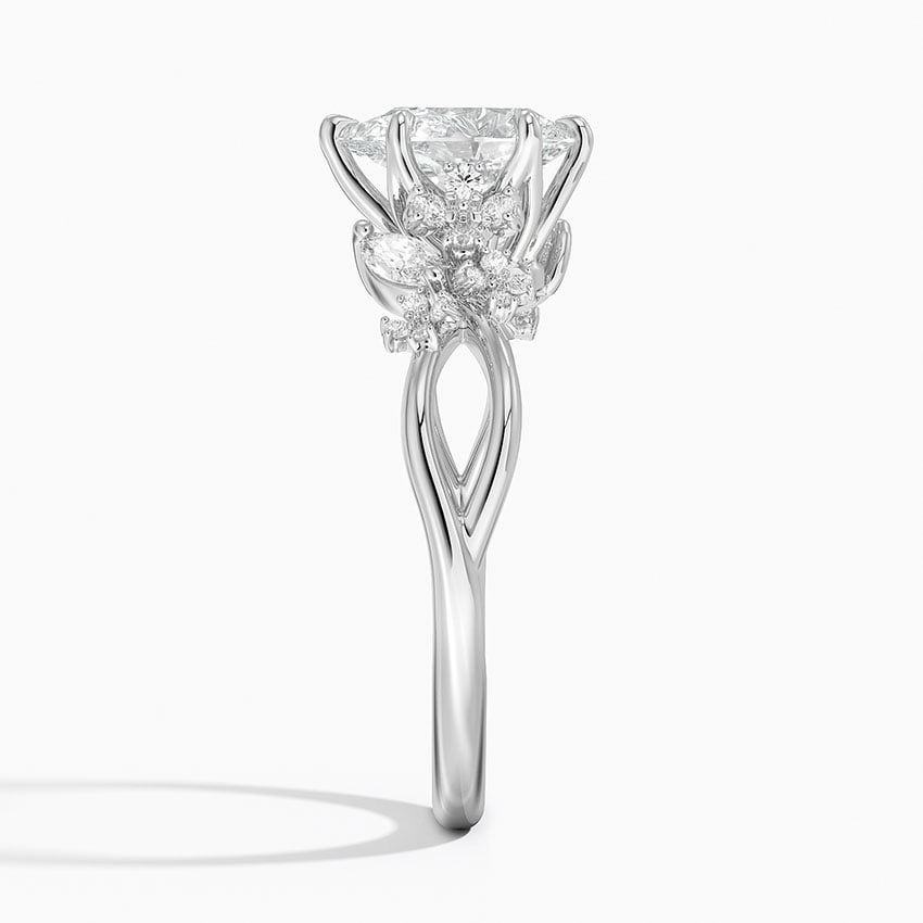 Summer Blossom Diamond Ring (1/4 ct. tw.) Platinum Pear Engagement Ring