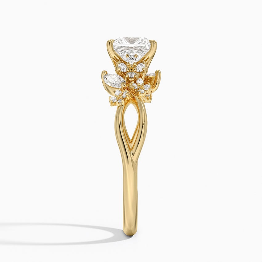 Summer Blossom Diamond Ring (1/4 ct. tw.) Yellow Gold 18k Princess Engagement Ring