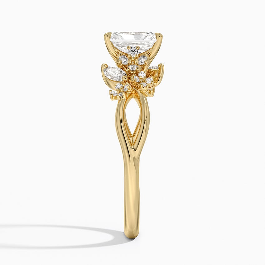 Summer Blossom Diamond Ring (1/4 ct. tw.) Yellow Gold 18k Radiant Engagement Ring
