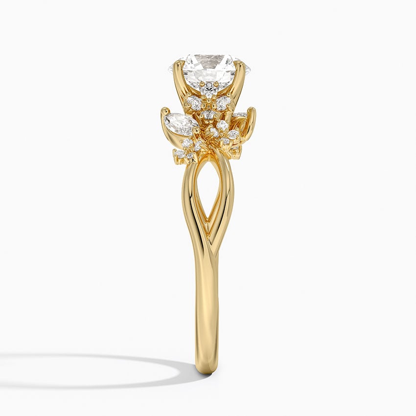 Summer Blossom Diamond Ring (1/4 ct. tw.) Yellow Gold 18k Round Engagement Ring