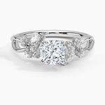 Summer Blossom Diamond Ring (1/4 ct. tw.) Platinum Cushion Engagement Ring