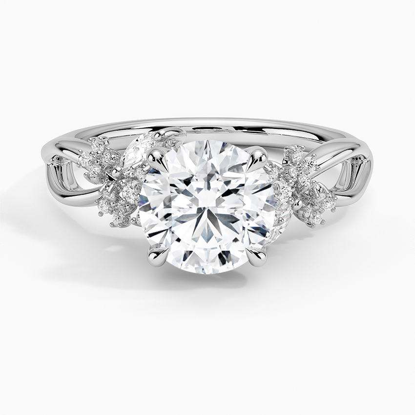Summer Blossom Diamond Ring (1/4 ct. tw.) Platinum Round Engagement Ring