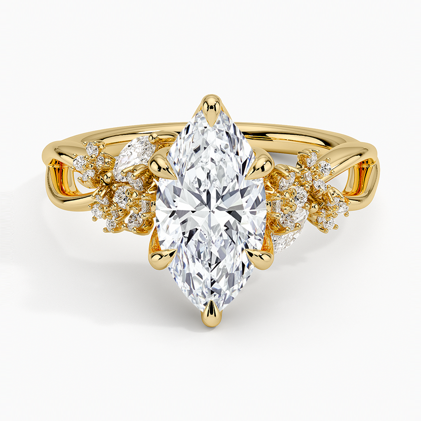 Summer Blossom Diamond Ring (1/4 ct. tw.) Yellow Gold 18k Marquise Engagement Ring