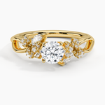 Summer Blossom Diamond Ring (1/4 ct. tw.) Yellow Gold 18k Round Engagement Ring