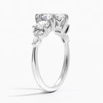 Luxe Nadia Three Stone Diamond Ring Platinum Marquise Engagement Ring