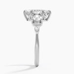 Luxe Nadia Three Stone Diamond Ring Platinum Marquise Engagement Ring