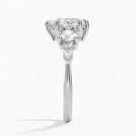 Luxe Nadia Three Stone Diamond Ring Platinum Pear Engagement Ring