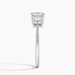 Princess Cut Three Stone Diamond Ring Platinum Asscher Engagement Ring