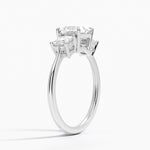 Princess Cut Three Stone Diamond Ring Platinum Princess Engagement Ring