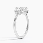 Princess Cut Three Stone Diamond Ring Platinum Radiant Engagement Ring