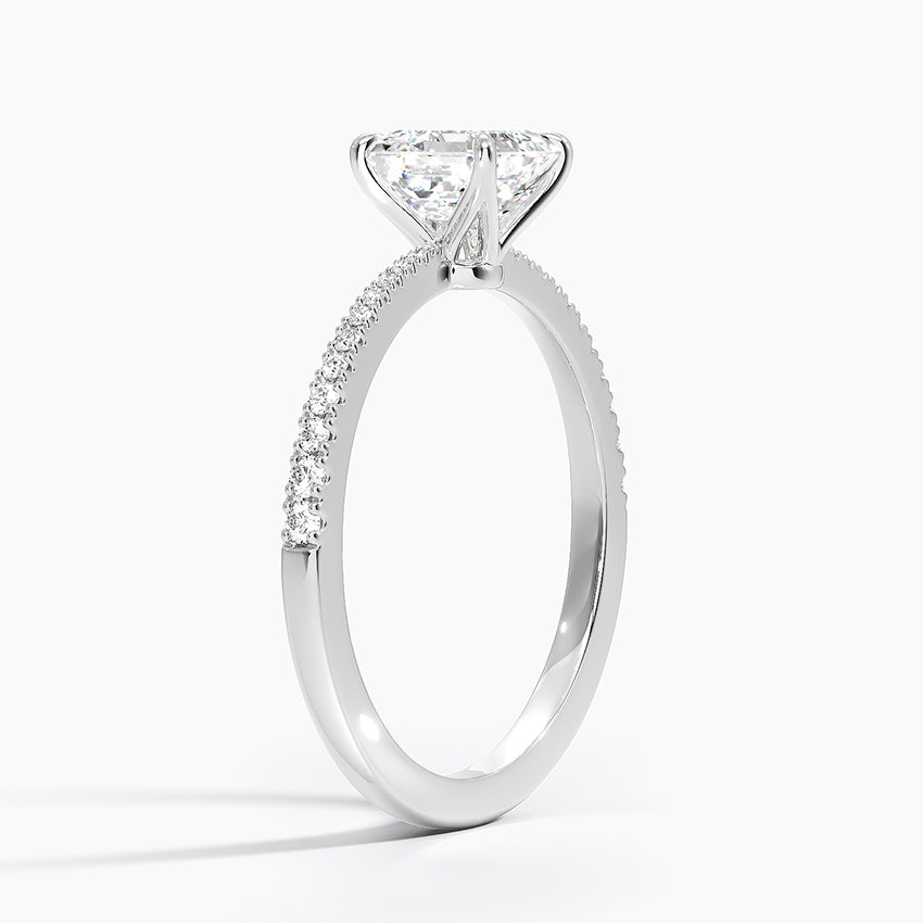 Elena Diamond Ring Platinum Asscher Engagement Ring