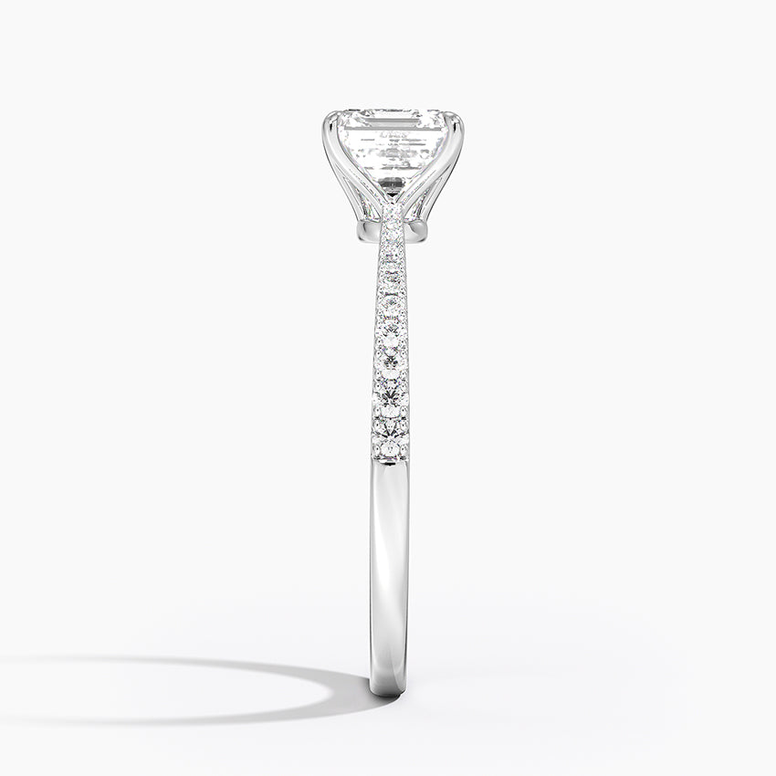 Elena Diamond Ring Platinum Asscher Engagement Ring