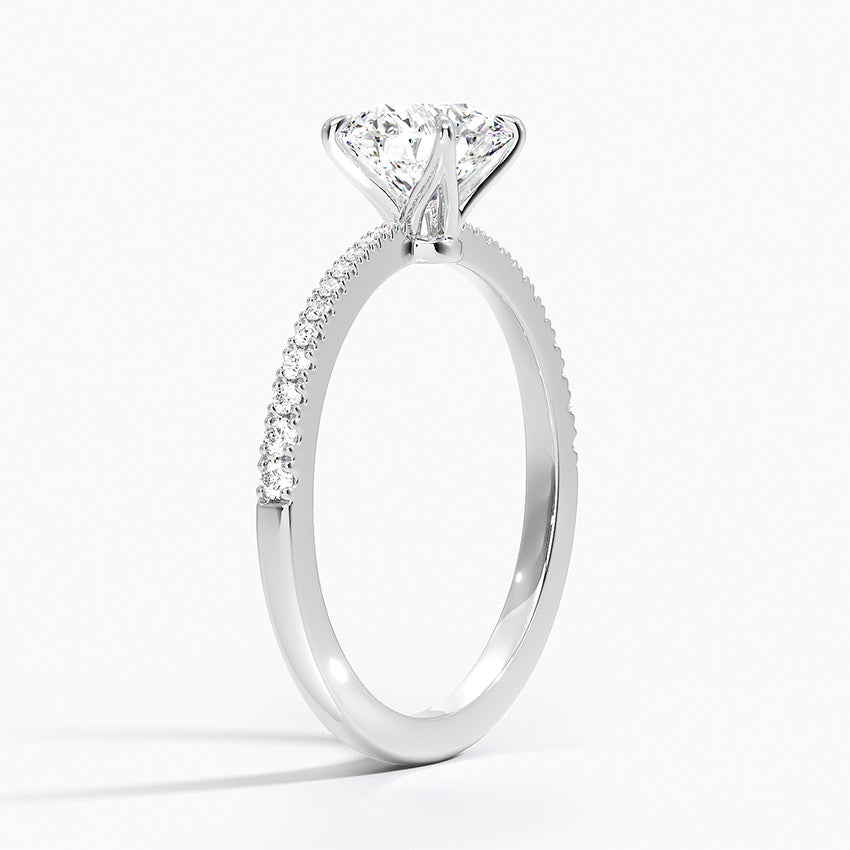 Elena Diamond Ring Platinum Round Engagement Ring