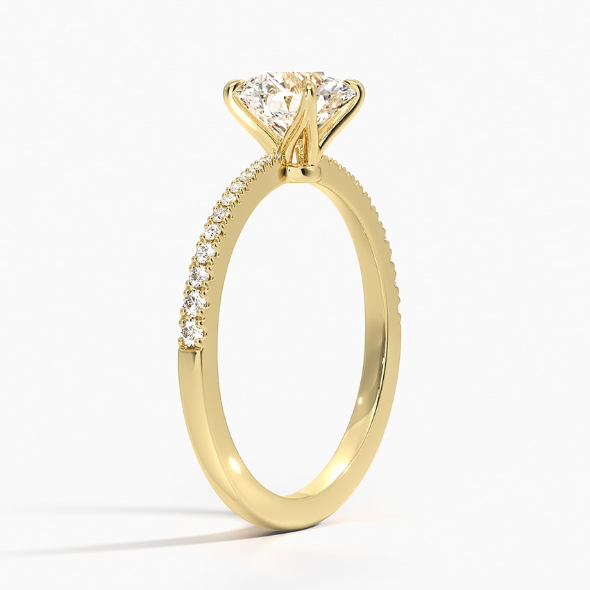Elena Diamond Ring Yellow Gold 18k Round Engagement Ring